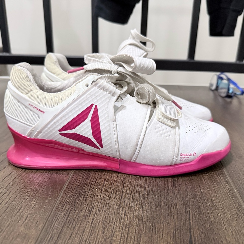 Reebok Women's White and Pink Athletic Shoes